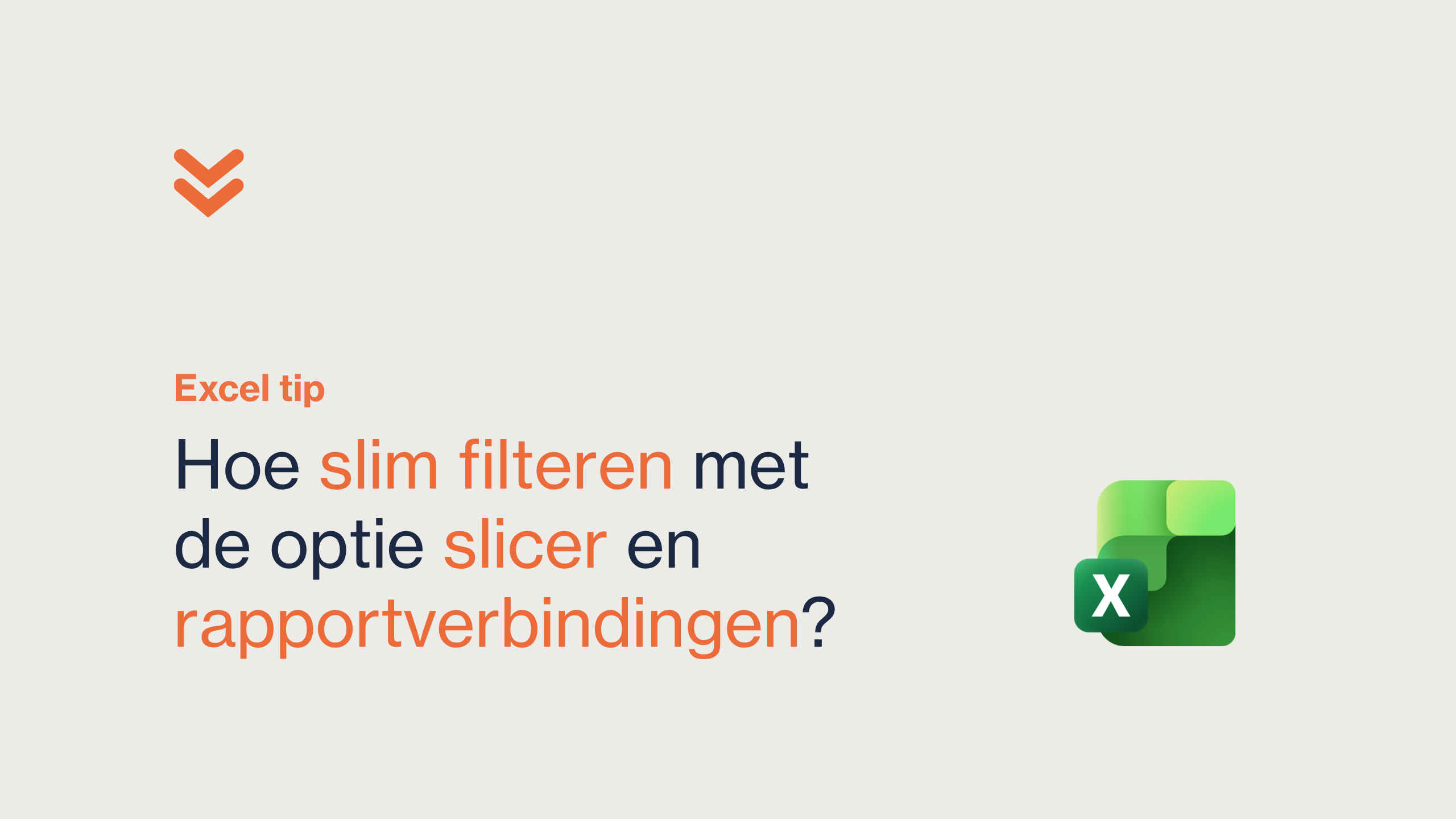Slim filteren in Excel met de optie slicer en rapportverbindingen ...